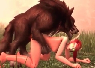 Close-up animal fucking in 3D
