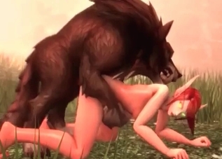 Close-up animal fucking in 3D