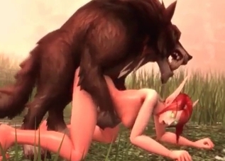 Close-up animal fucking in 3D