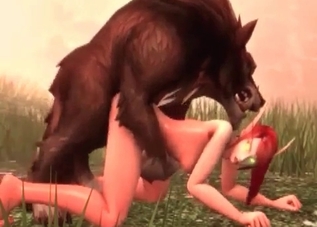 Close-up animal fucking in 3D