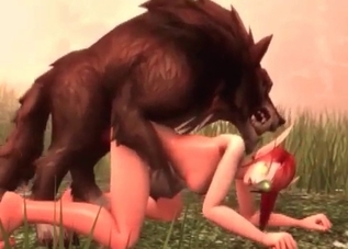 Close-up animal fucking in 3D