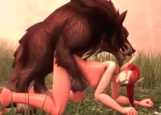 Close-up animal fucking in 3D
