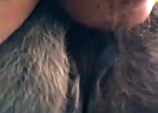 Seductive chick can't say no to an animal