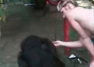 Impressive bestiality with a huge beast