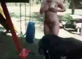 Impressive bestiality with a huge beast