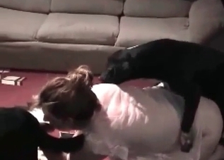 Owner getting it on with the sexy pet