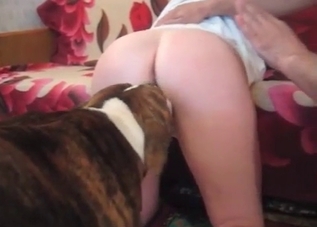 Helping this horny mutt cum on cam