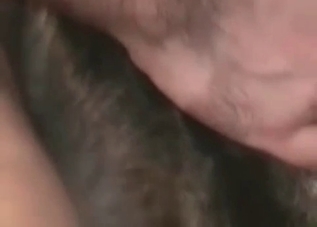 Seductive dog and a big-dicked dude
