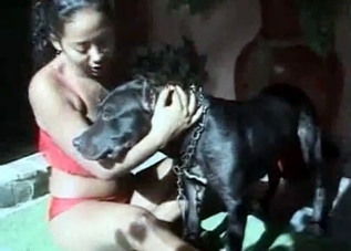 Submissive slut wants that Doberman dick