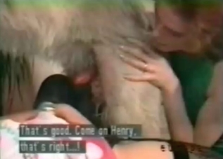 Thin sluts that go crazy with a mutt