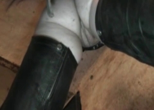 Tight pussy destroyed by a giant horse dick
