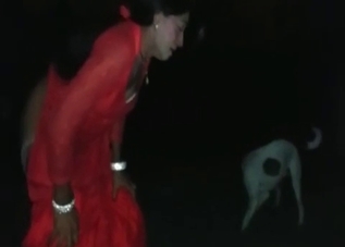 Cute chick doesn't mind fucking her own puppy