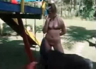 Impressive bestiality with a huge beast