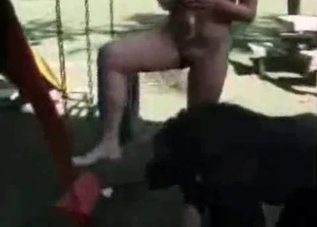 Impressive bestiality with a huge beast