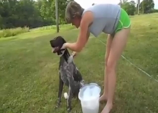 Because her pussy is so wet, she wants gape