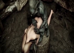 Zoo sex, kind of: explorer fucks horny goblins