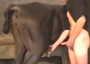 Dude is going to enjoy frottage with a farm beast