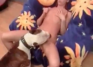 Puppy wants to seduce this sporty slut
