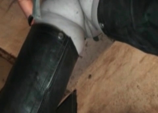 Tight pussy destroyed by a giant horse dick
